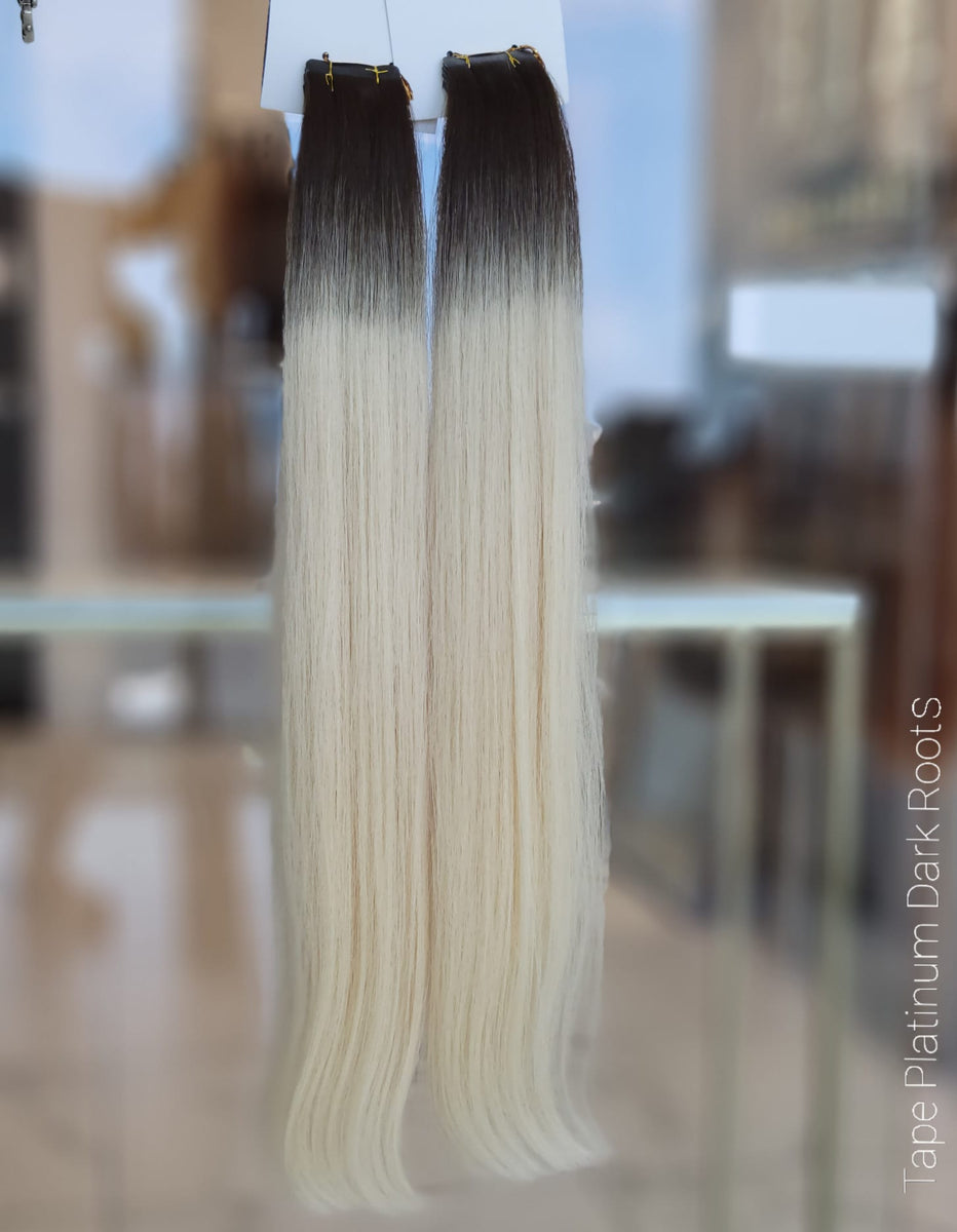 Invisible Tape Rooted #16/Platinum (Signature Line) – R Hair Extension