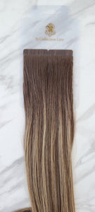 Tape Extensions Rooted 15/M Brown (Collection Line)