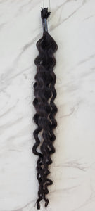 Keratin Tips Color Natural Black Curly (20g) (Choice Line)