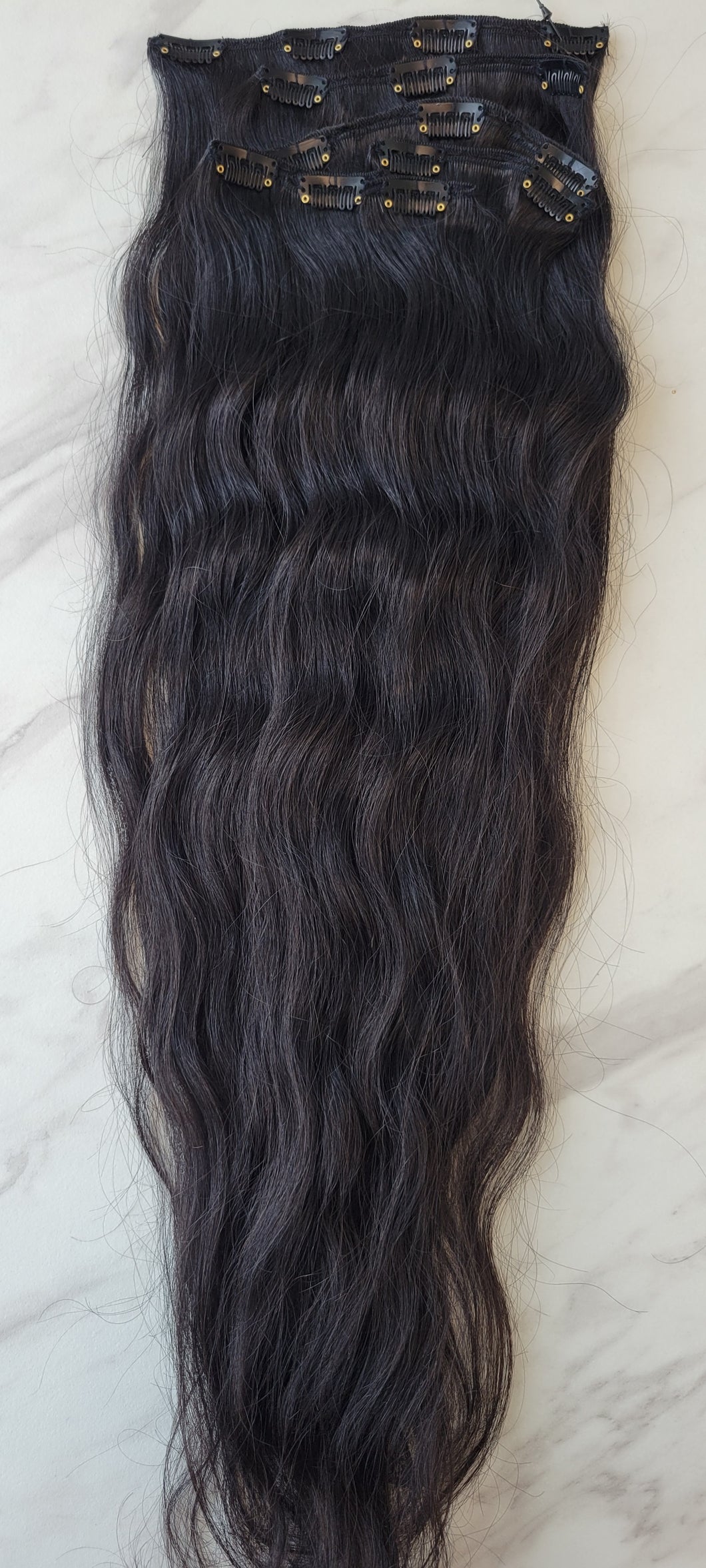 Clip In Extension Natural Black Wavy (Choice Line)