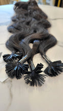 Load image into Gallery viewer, Keratin Tips - Natural Black Wavy (Brazilian Line)