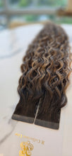 Load image into Gallery viewer, Tape Extensions Rooted 15/M Brown Curly (Collection Line)