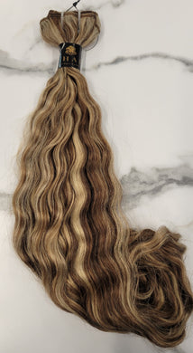 Machine Weft Natural Black 16 M Brown Warm Curly (Choice Line)