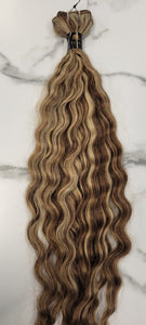 Machine Weft Natural Black 16 M Brown Warm Curly (Choice Line)