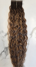 Load image into Gallery viewer, Tape Extensions - Rooted 15/M Brown Curly (Collection Line)