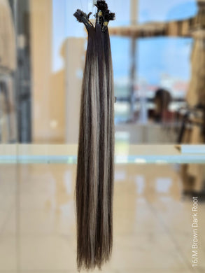Keratin Tips Rooted 16/M Brown Straight (Signature Line)