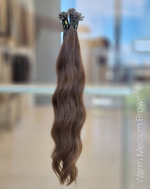 Keratin Tips Color Warm M. Brown Soft Wavy (Choice Line)