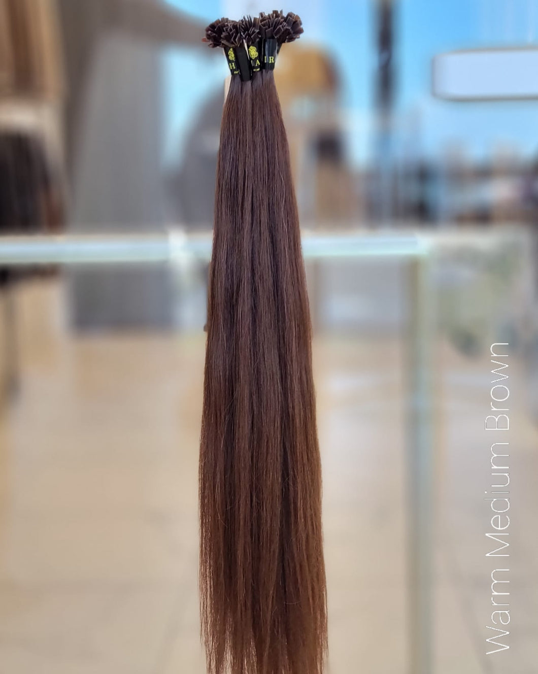 Keratin Tips Color Warm M. Brown Straight (Choice Line)
